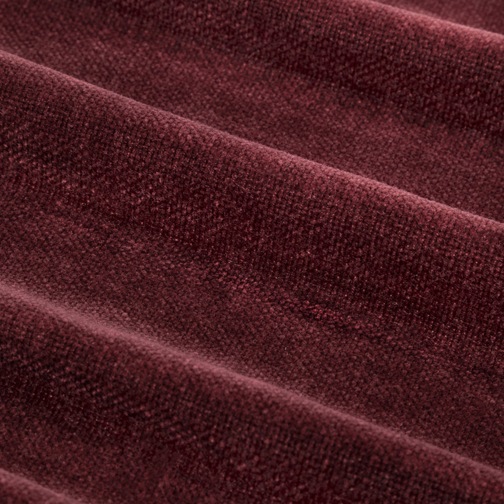Heavy Chenille Velvet Room Darkening Pencil Pleat Curtains Beetroot
