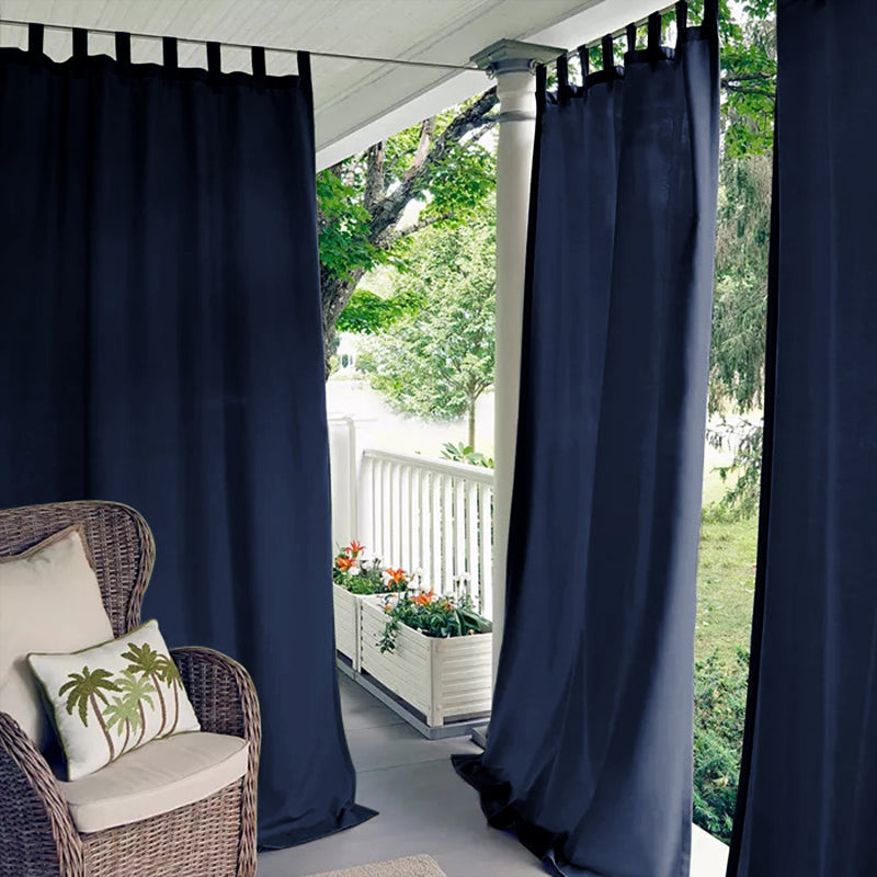 Porch Deck Waterproof Tab Top Outdoor Curtains 1 Panel | Outdoor Standard