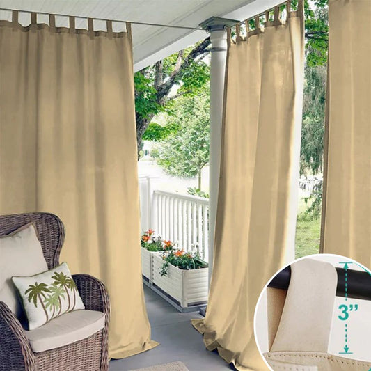 Porch Deck Waterproof Tab Top Outdoor Curtains 1 Panel | Outdoor Standard