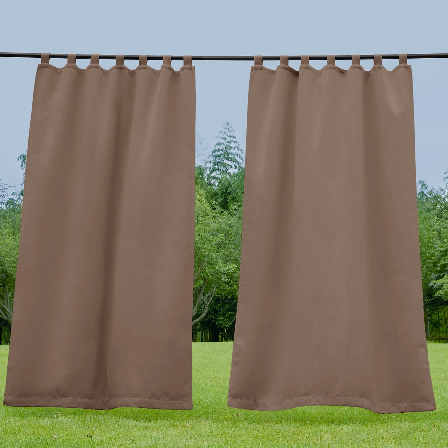 Porch Deck Waterproof Tab Top Outdoor Curtains 1 Panel | Outdoor Standard