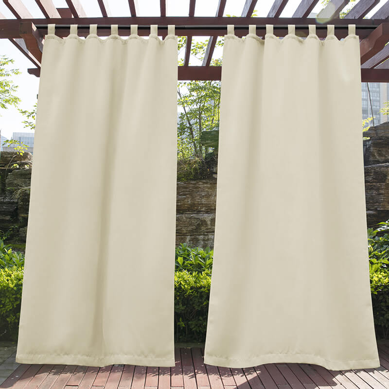 Porch Deck Waterproof Tab Top Outdoor Curtains 1 Panel | Outdoor Standard