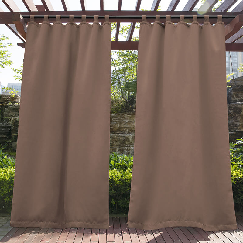 Porch Deck Waterproof Tab Top Outdoor Curtains 1 Panel | Outdoor Standard