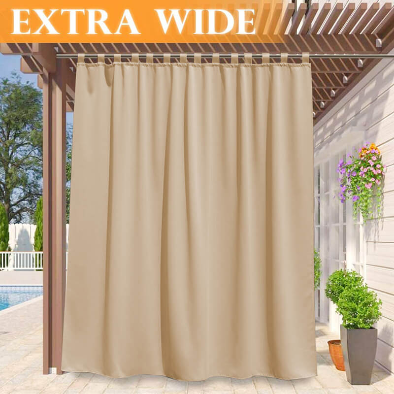 Porch Deck Waterproof Tab Top Outdoor Curtains 1 Panel | Outdoor Standard