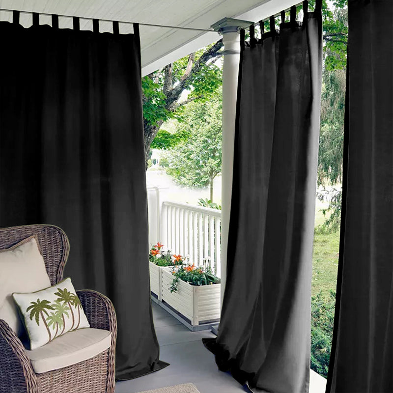 Porch Deck Waterproof Tab Top Outdoor Curtains 1 Panel | Outdoor Standard