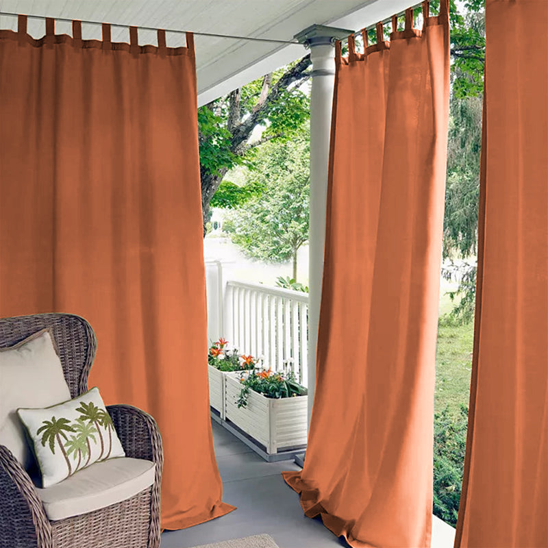 Porch Deck Waterproof Tab Top Outdoor Curtains 1 Panel | Outdoor Standard