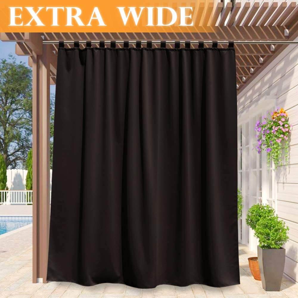 Porch Deck Waterproof Tab Top Outdoor Curtains 1 Panel | Outdoor Standard