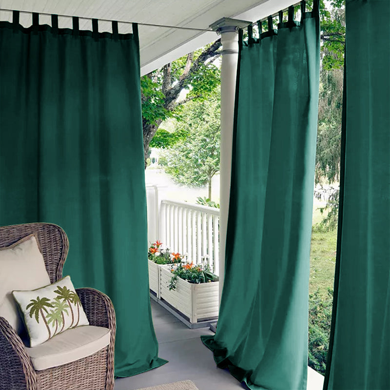 Porch Deck Waterproof Tab Top Outdoor Curtains 1 Panel | Outdoor Standard