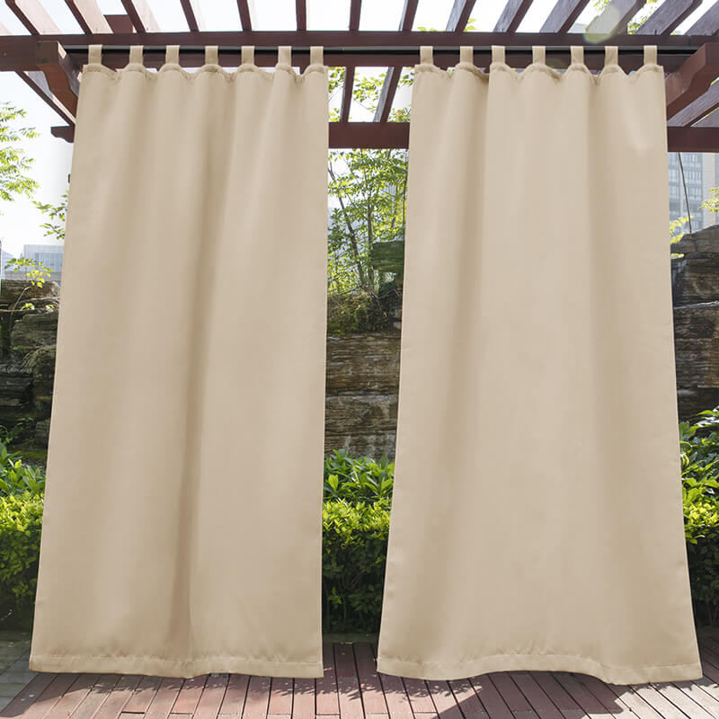 Porch Deck Waterproof Tab Top Outdoor Curtains 1 Panel | Outdoor Standard