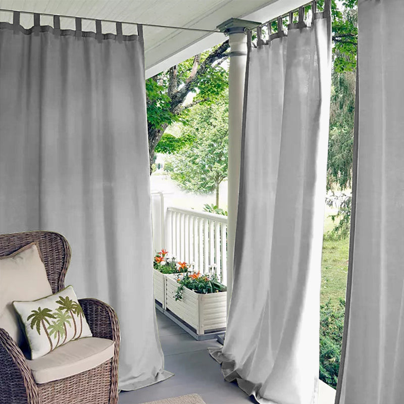 Porch Deck Waterproof Tab Top Outdoor Curtains 1 Panel | Outdoor Standard