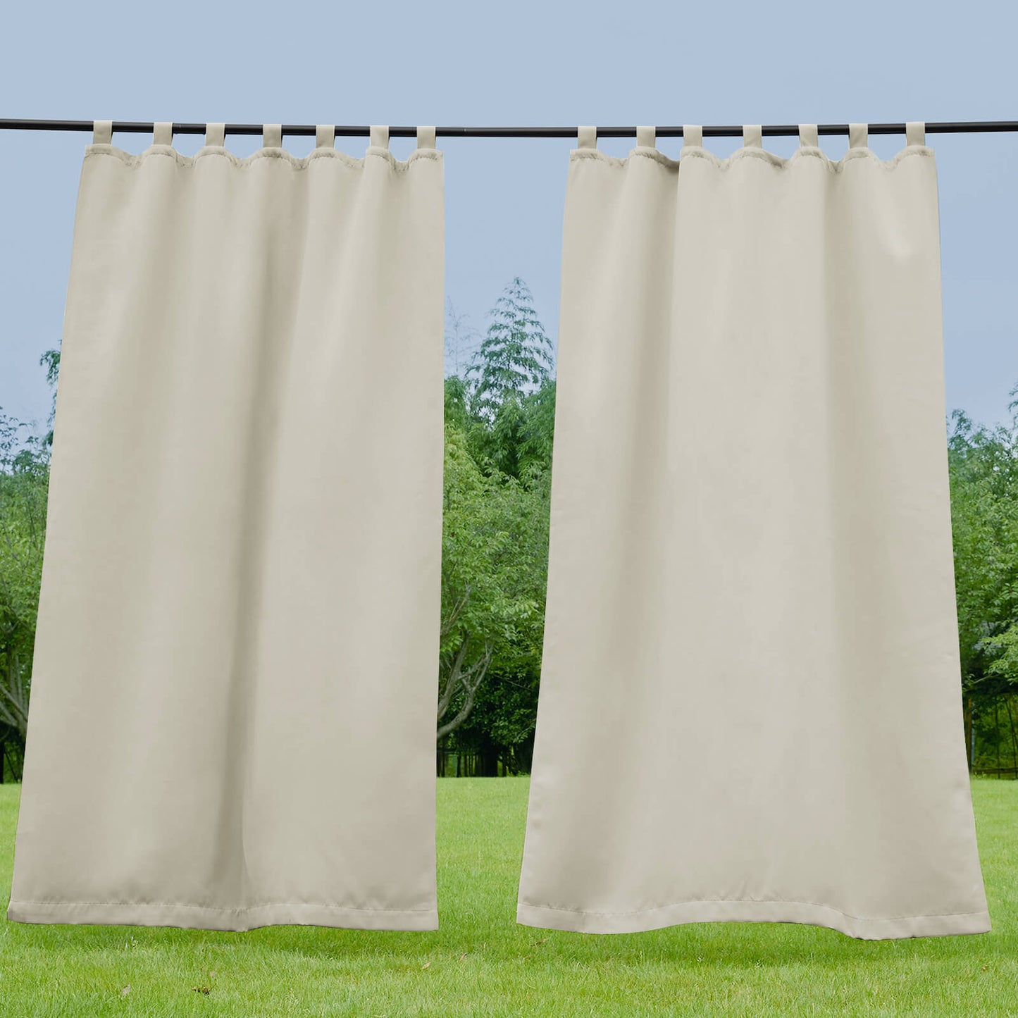 Porch Deck Waterproof Tab Top Outdoor Curtains 1 Panel | Outdoor Standard