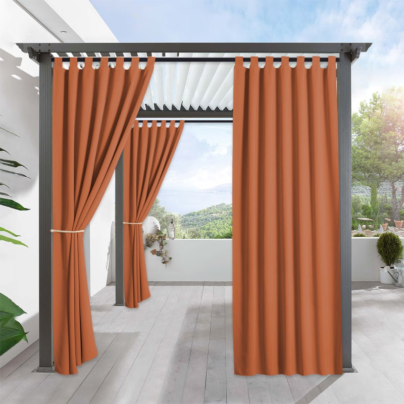 Porch Deck Waterproof Tab Top Outdoor Curtains 1 Panel | Outdoor Standard