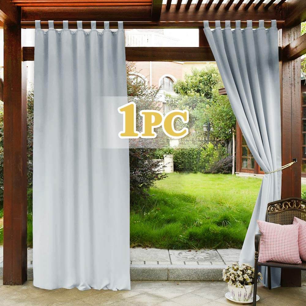 Porch Deck Waterproof Tab Top Outdoor Curtains 1 Panel | Outdoor Standard