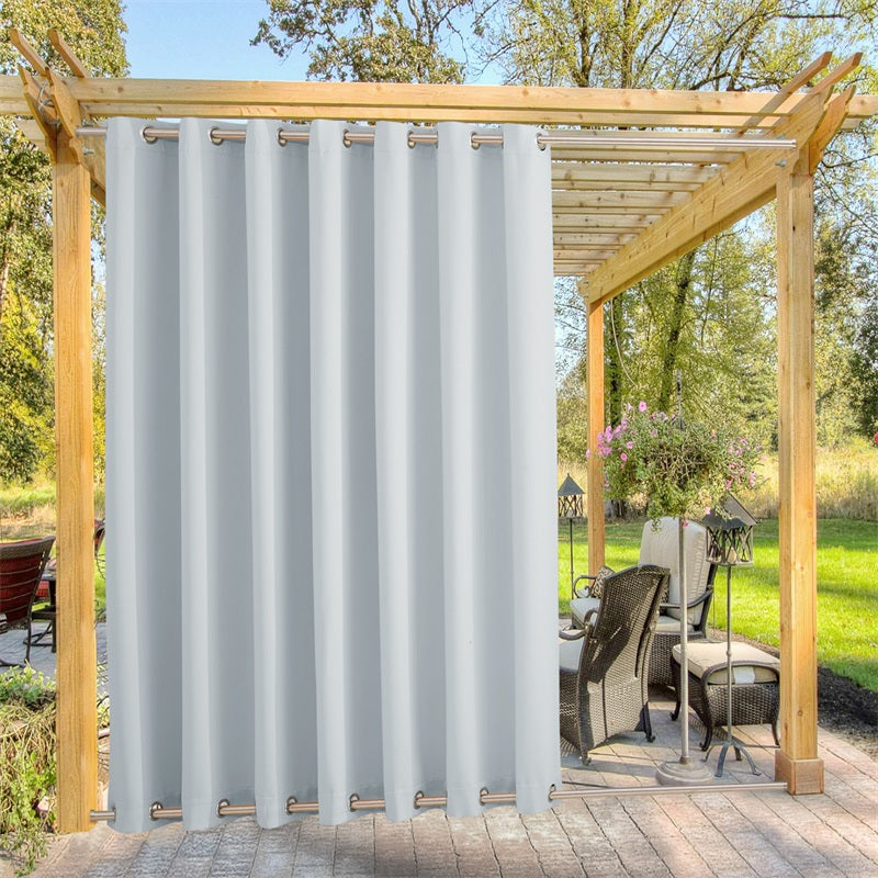 Top & Bottom Grommet Windproof Outdoor Curtains for Patio 1 Panel | Outdoor Standard