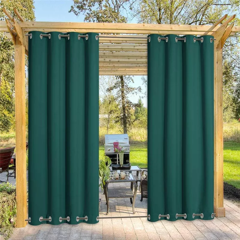 Top & Bottom Grommet Windproof Outdoor Curtains for Patio 1 Panel | Outdoor Standard