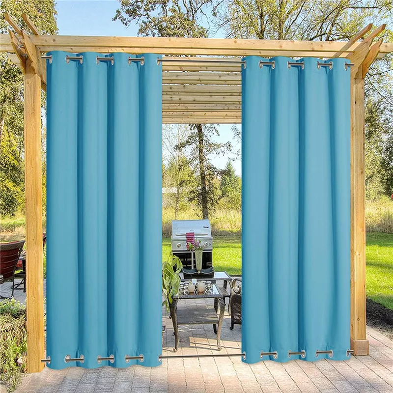 Top & Bottom Grommet Windproof Outdoor Curtains for Patio 1 Panel | Outdoor Standard