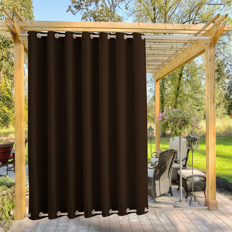 Top & Bottom Grommet Windproof Outdoor Curtains for Patio 1 Panel | Outdoor Standard