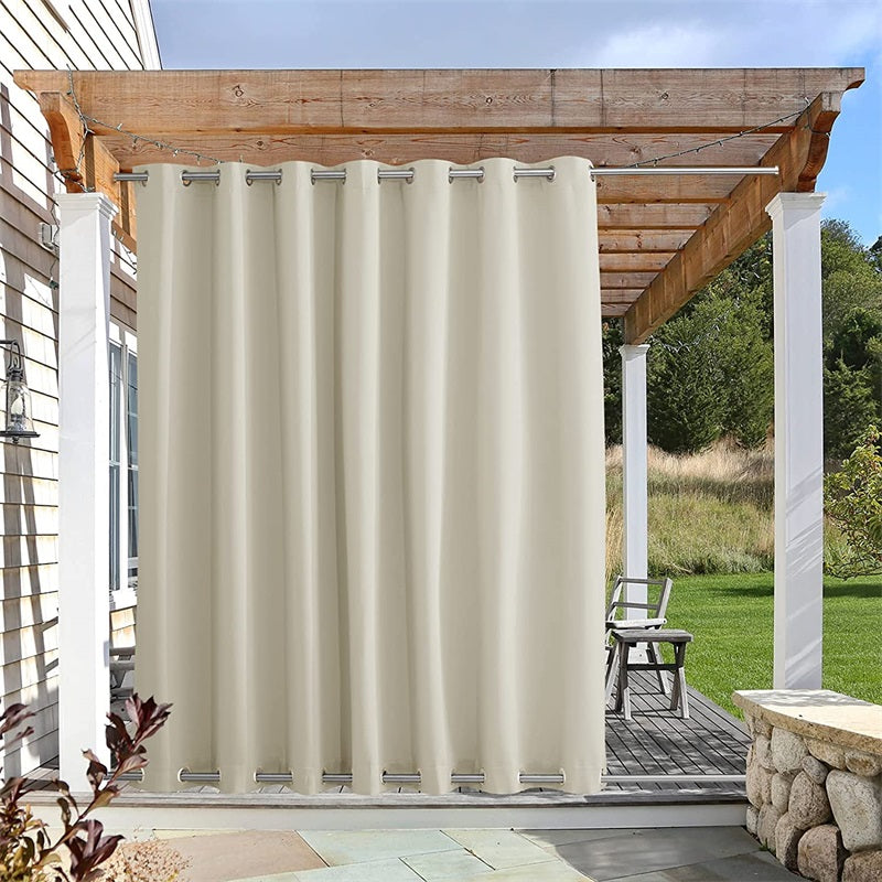 Top & Bottom Grommet Windproof Outdoor Curtains for Patio 1 Panel | Outdoor Standard