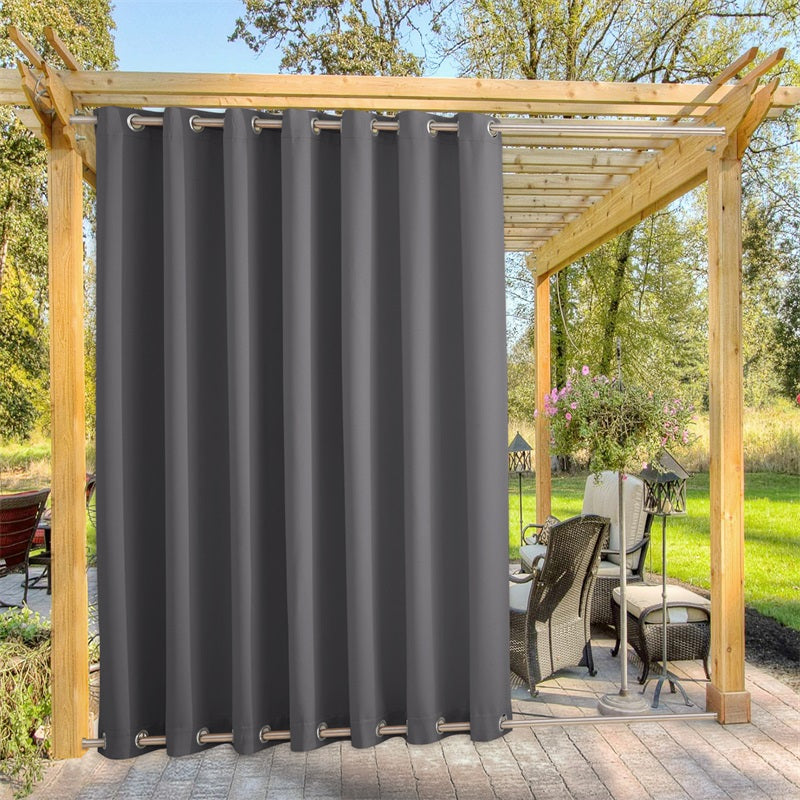 Top & Bottom Grommet Windproof Outdoor Curtains for Patio 1 Panel | Outdoor Standard