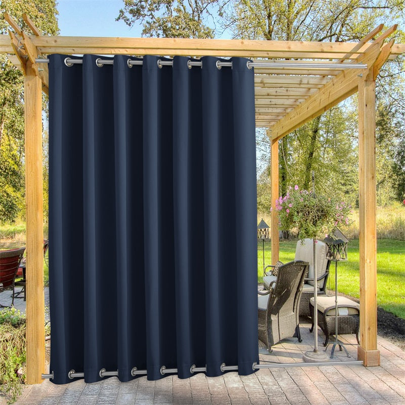 Top & Bottom Grommet Windproof Outdoor Curtains for Patio 1 Panel | Outdoor Standard