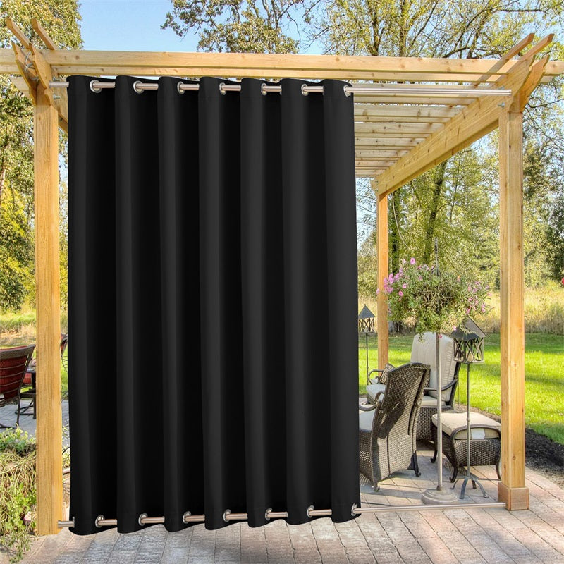 Top & Bottom Grommet Windproof Outdoor Curtains for Patio 1 Panel | Outdoor Standard