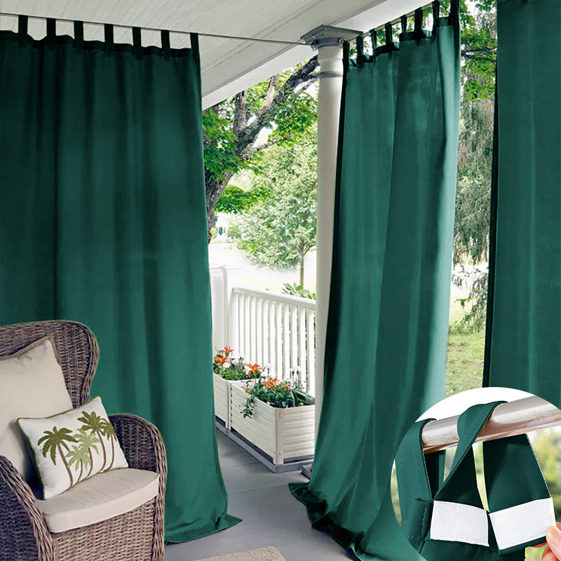 Velcro Tab Top Waterproof Outdoor Curtains for Garage / Patio, 1 Panel | Outdoor Standard